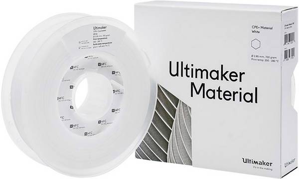 UltiMaker 1645  Filament CPE+ chemisch beständig 2.85 mm 700 g Weiß  1 St.