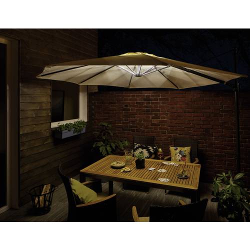 Paulmann 94208 Parasol Akku-Sonnenschirmbeleuchtung 4er Set LED LED fest eingebaut 1.8 W Schwarz