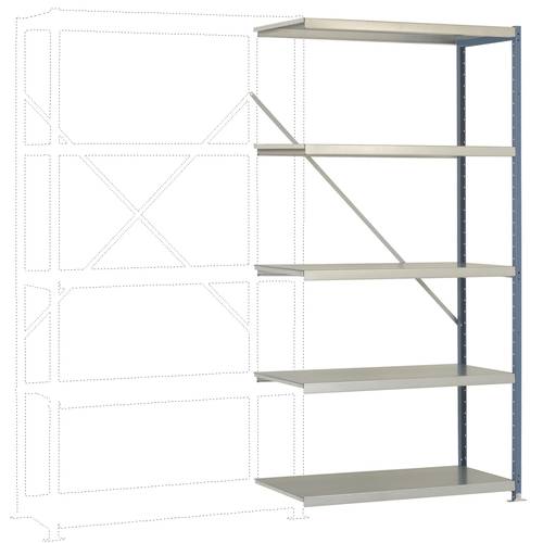 Thumbnail - Manuflex RP1122.7016 Fachbodenregal-Anbaumodul 200 kg (B x H x T) 970 x 2000 x 400 mm Stahl pulverbeschichtet Anthrazit ...