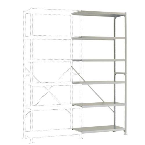Thumbnail - Manuflex RM3190 Fachbodenregal-Anbaumodul 100 kg (B x H x T) 970 x 2500 x 300 mm Stahl verzinkt Verzinkt Metallboden