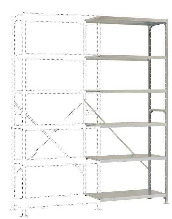 Manuflex RB1192 Fachbodenregal-Anbaumodul 100 kg (B x H x T) 97 x 2.5 x 50 cm Stahl verzinkt Verzinkt Metallboden