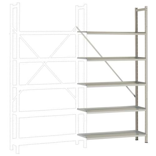 Manuflex RA3252.7035 Lagerregal-Anbaumodul (B x H x T) 900 x 1900 x 300 mm Lichtgrau (RAL 7035)