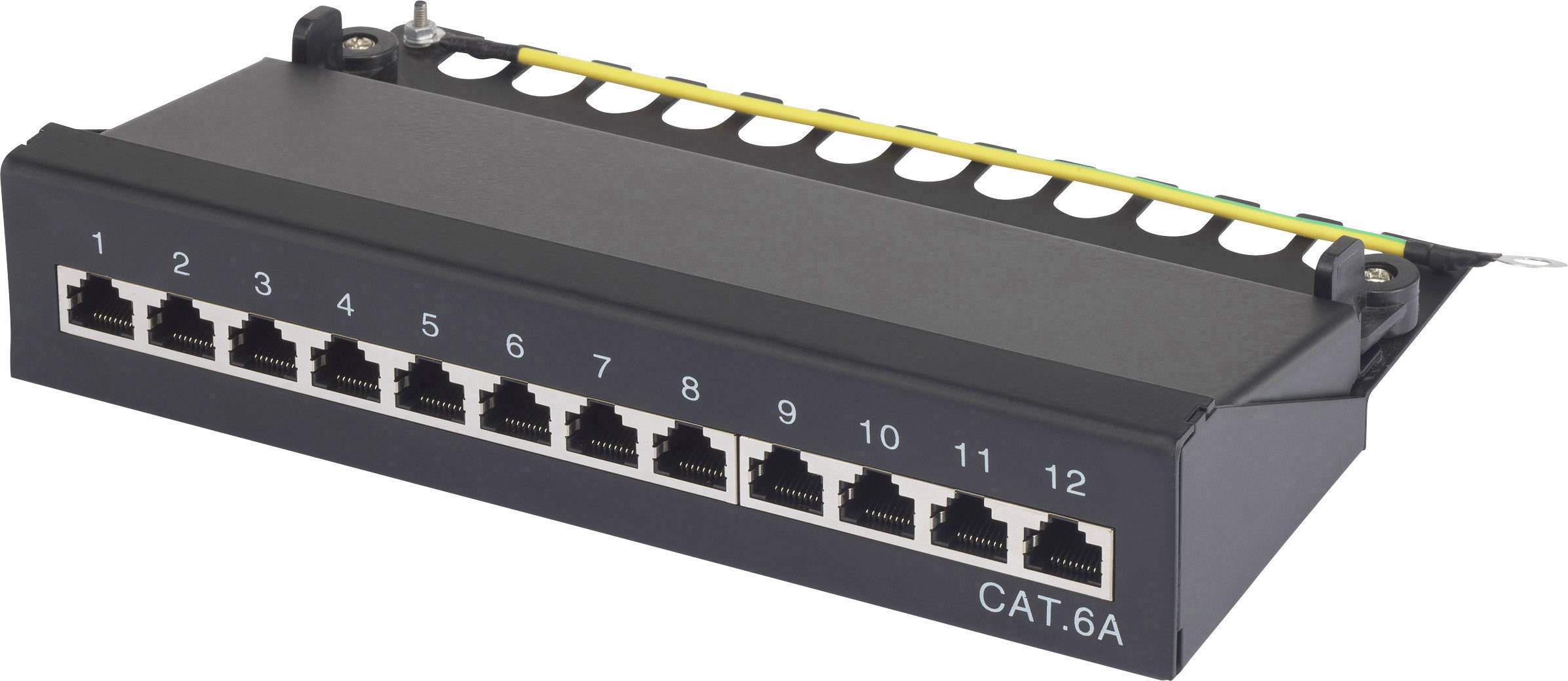 RENKFORCE 12 Port Netzwerk-Patchbox 25,4 cm (10\") CAT 6a 1 HE