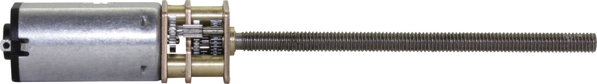 Ein Elektronikantrieb mit Gehäuse links und einer langen Gewindestange rechts zum Übertragen von Drehbewegungen.