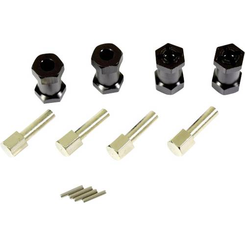 Absima + 20.0 mm 1:10 Aluminium Alu-Spurverbreiterung 12 mm 6-Kant Schwarz 4 St.