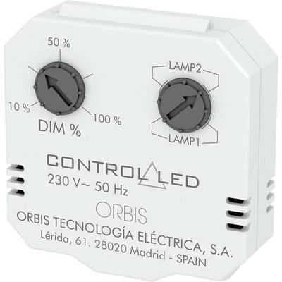 ORBIS Zeitschalttechnik OB200010 Unterputz Dimmer Geeignet für Leuchtmittel: Glühlampe, Energiesparlampe, Halogenlampe, 