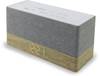 soundmaster UR620 Radiowecker UKW AUX, Bluetooth® Akku-Ladefunktion Holz, Grau