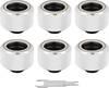 Pacific C-Pro G1/4 PETG 16mm OD 6 Pack - White
