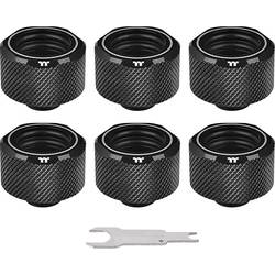Image of Thermaltake Pacific C-PRO G1/4 PETG Tube 16mm OD Compression – Black (6-Pack Fittings) Wasserkühlung-Fitting