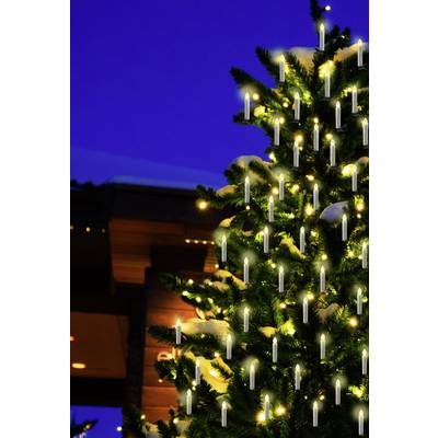Polarlite PL-8392835 Funk-Weihnachtsbaum-Beleuchtung Kerze Außen  batteriebetrieben Anzahl Leuchtmittel 20 LED Warmweiß 
