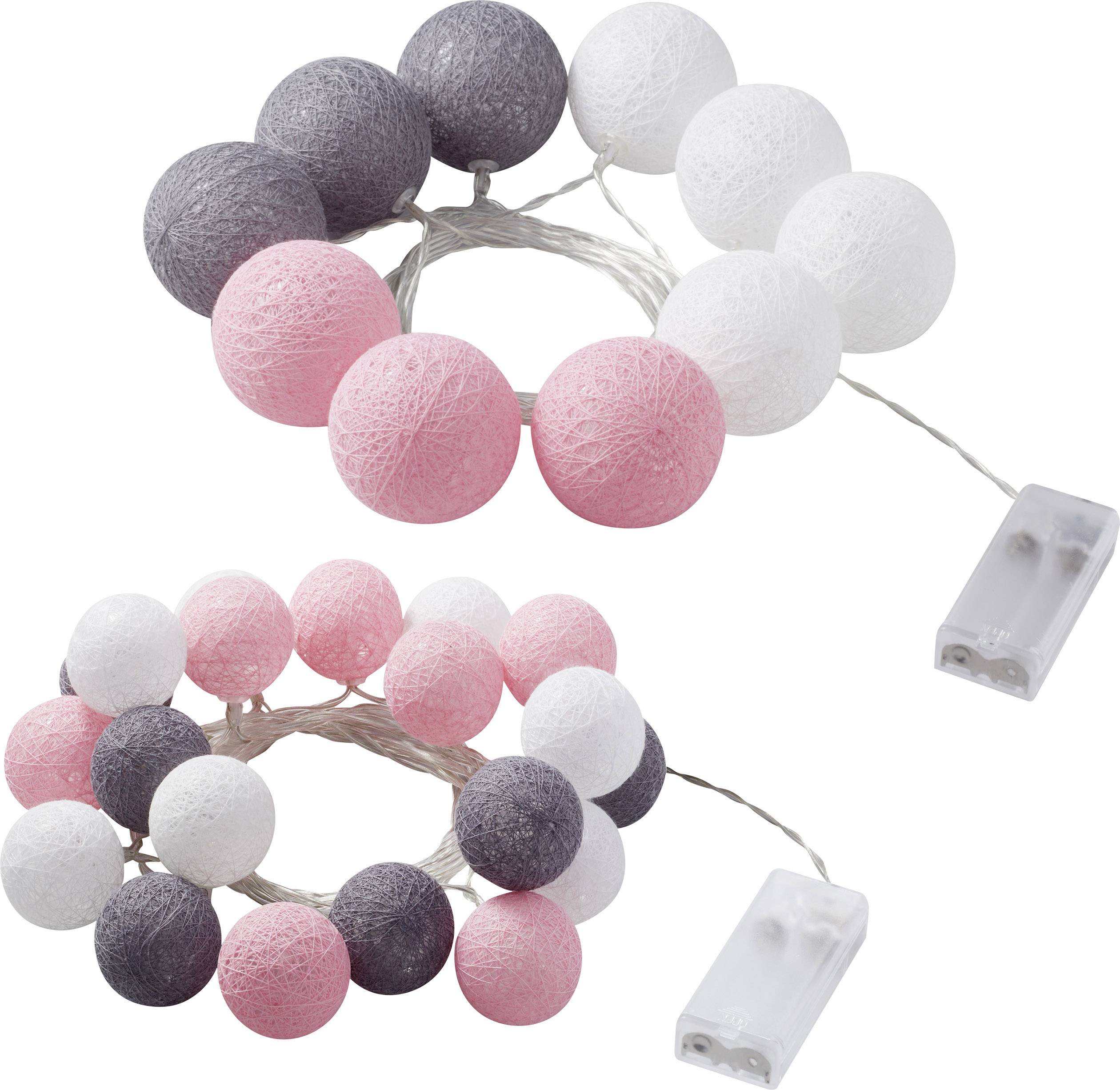Polarlite PL-8393875 Motiv-Lichterkette Kugel Innen batteriebetrieben Anzahl Leuchtmittel 10 LED Warmweiß Beleuchtete Lä-1