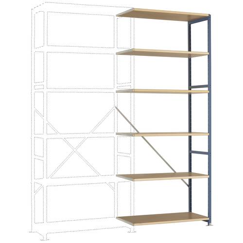 Thumbnail - Manuflex RP1416.5021 Fachbodenregal-Anbaumodul 250 kg (B x H x T) 970 x 2500 x 1000 mm Stahl pulverbeschichtet Wasserbla...