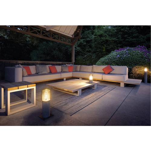 SLV 1000665 Lisene Pole Außenstandleuchte LED E27 23 W Grau, Rauch
