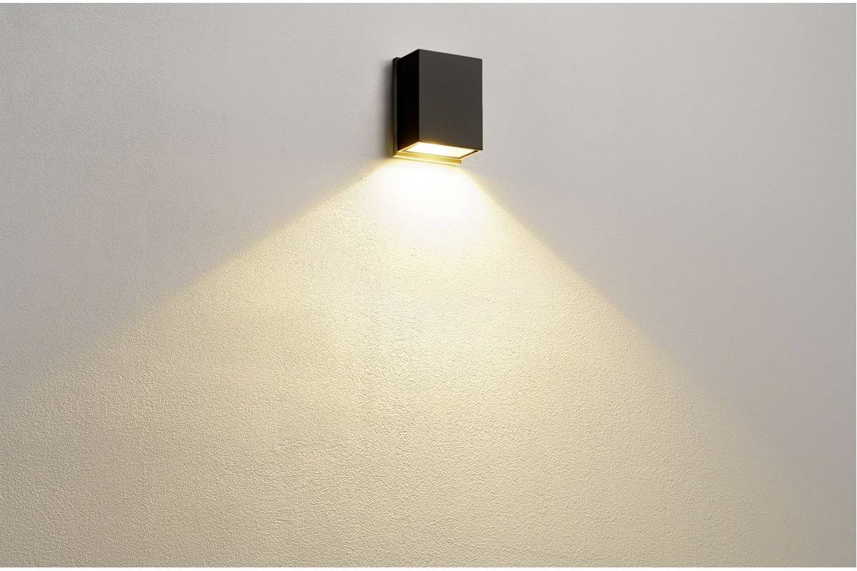 SLV QUAD XL 1 Wandleuchte, eckig, anthrazit, LED, 1x3,2W, 3000K,-0