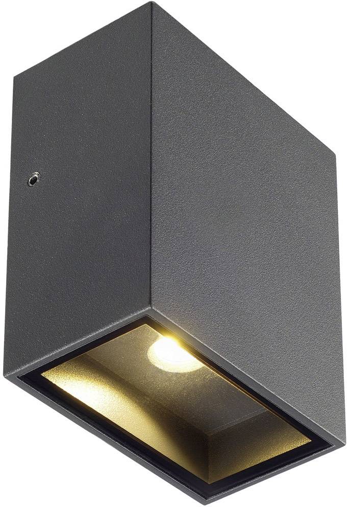 SLV QUAD XL 1 Wandleuchte, eckig, anthrazit, LED, 1x3,2W, 3000K,-1