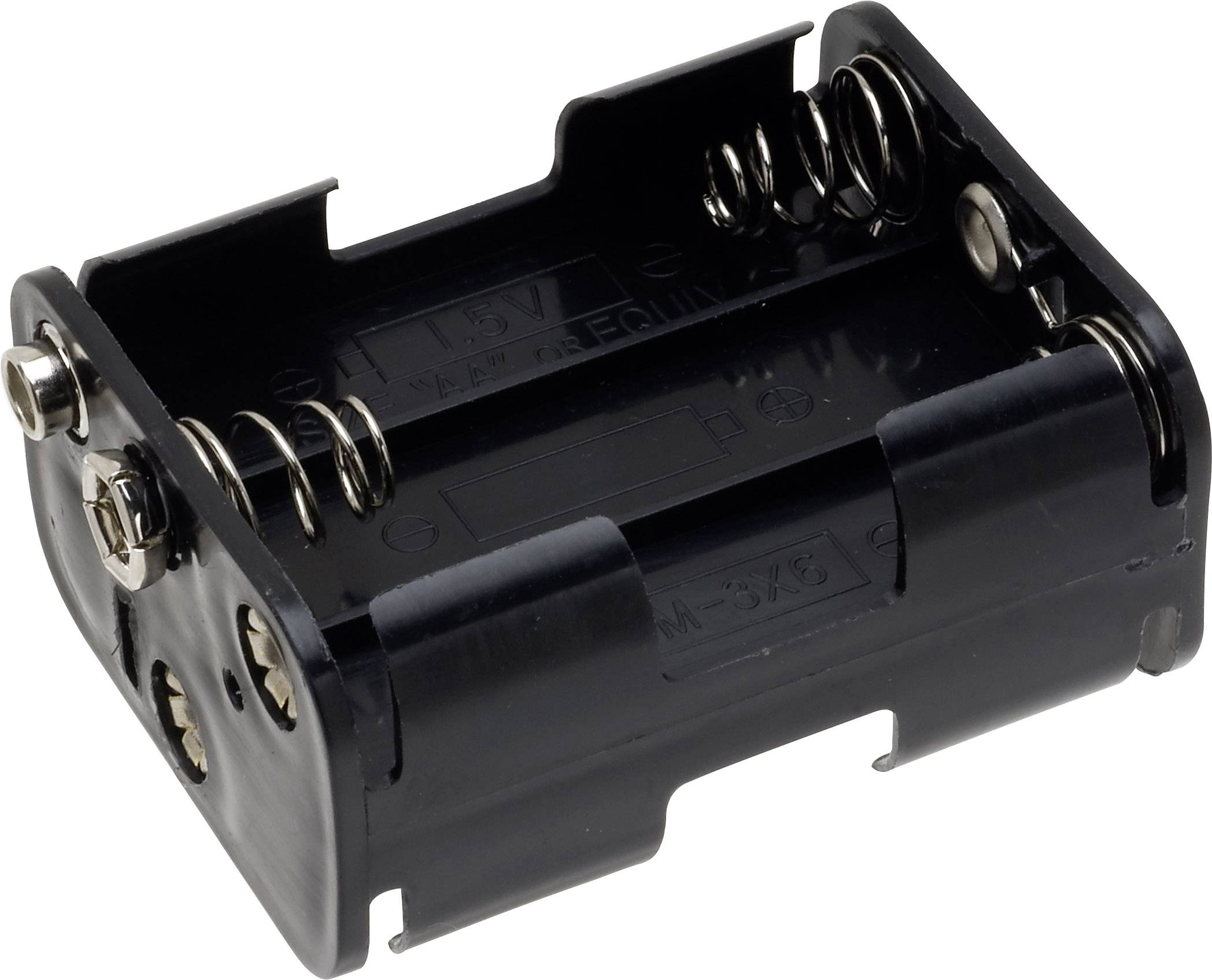 TRU COMPONENTS BH-363-1B Batteriehalter 6x Mignon (AA) Druckknopfanschluss