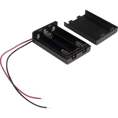 TRU COMPONENTS SBH431A Batteriehalter 3x Micro (AAA) Kabel 