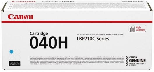 Eine Canon 040H Hochkapazitäts-Tonerkartusche für die LBP710C Serien-Drucker. Verpackung zeigt wichtige Produktinformationen.