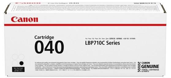 Eine Verpackung für Druckerpatrone 'Cartridge 040', kompatibel mit der Canon LBP710C-Serie. Enthält genuine Teile und Toner.