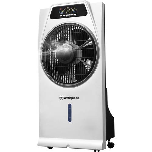 Thumbnail - Westinghouse Cascata Standventilator 53 W (Ø x H) 40 cm x 810 mm Weiß, Schwarz mit Fernbedienung, mit Luftbefeuchter