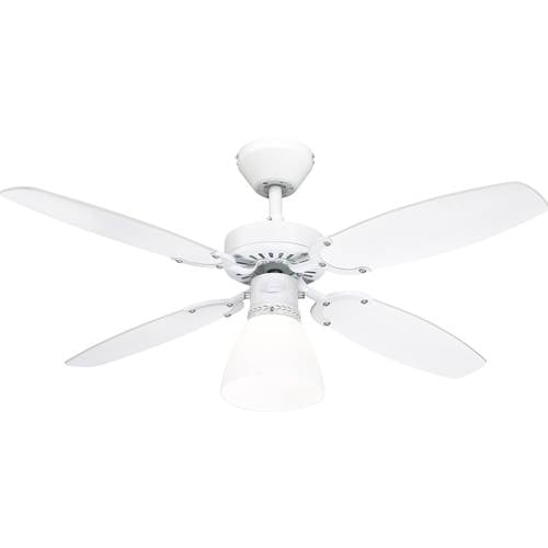 Westinghouse Capitol Deckenventilator 42 W (Ø x H) 105 cm x 44 cm Weiß mit Beleuchtung, Wendbare Flügel