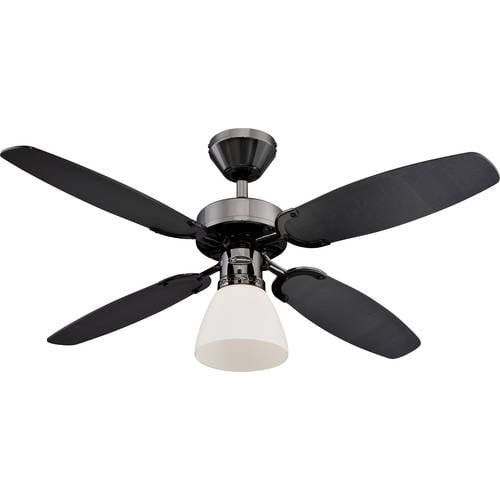 Westinghouse Capitol Deckenventilator 42 W (Ø x H) 105 cm x 44 cm Schwarz mit Beleuchtung, Wendbare Flügel