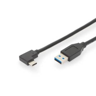 LINK Kabel USB-Kabel USB 3.2 Gen1 (USB 3.0 / USB 3.1 Gen1) USB-C® Stecker, USB-A Stecker 1.00 m Schwarz doppelt geschirm