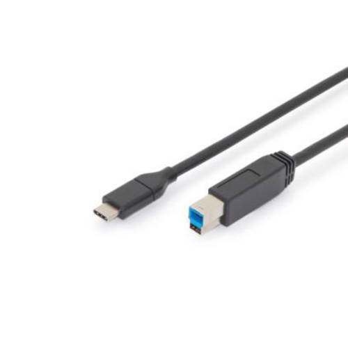Thumbnail - Digitus USB-Kabel USB 3.2 Gen1 (USB 3.0 / USB 3.1 Gen1) USB-C® Stecker, USB-B Stecker 1.80 m Schwarz doppelt geschirmt A...