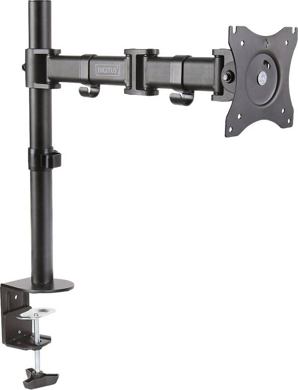 Digitus DA-90361 Monitor-Tischhalterung 1 Display(s) 38,1 cm (15") - 68,6 cm (27") Schwarz Drehbar, Höhenverstellbar, Neigbar, Schwenkbar, Rotierbar