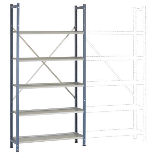 Manuflex RA2181.5007 Lagerregal-Grundmodul (B x H x T) 900 x 1900 x 300 mm Brillant-Blau