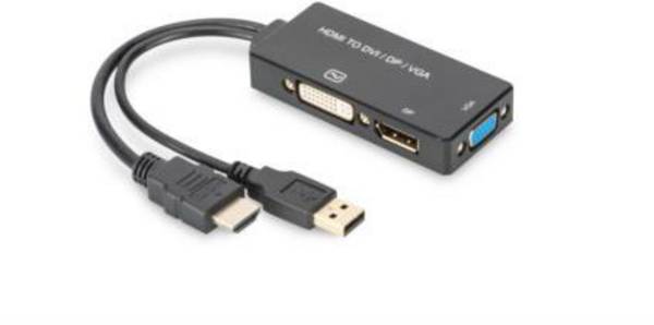 Digitus AV Konverter AK-330403-002-S [HDMI - DVI, VGA, DisplayPort] 3840 x 2160 Pixel