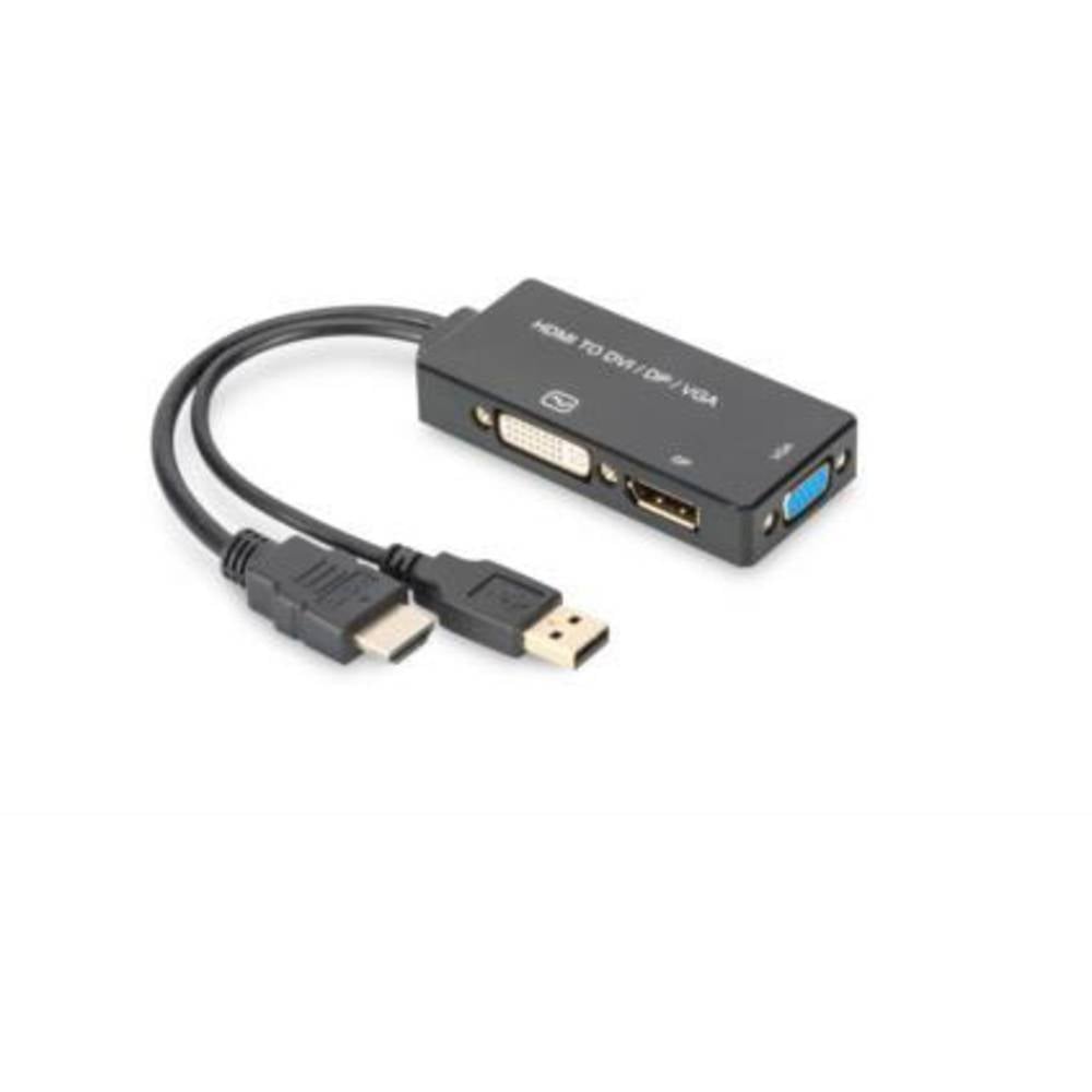 ASSMANN Electronic AK-330403-002-S HDMI, DP DVI, DVI-D Zwart kabeladapter-verloopstukje