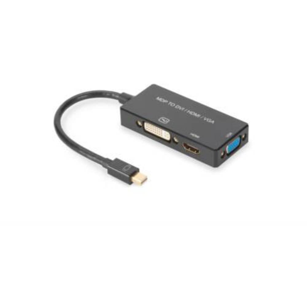 ASSMANN Electronic AK-340419-002-S Mini DP DP, HDMI, DVI-D Zwart kabeladapter-verloopstukje
