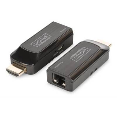 Zwei HDMI-Adapter, einer mit USB-Anschluss, der andere mit HDMI-Anschluss, beide mit der Aufschrift 'Digitus Professional'.