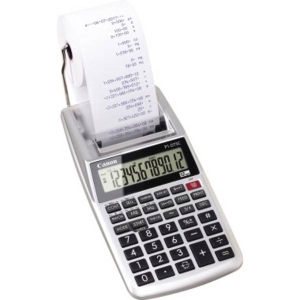 Canon P1-DTSC II  Druckender Tischrechner Silber (metallic) Display (Stellen): 12 batteriebetrieben, netzbetrieben (Optional) (L x B x H) 196 x 99 x 40 mm