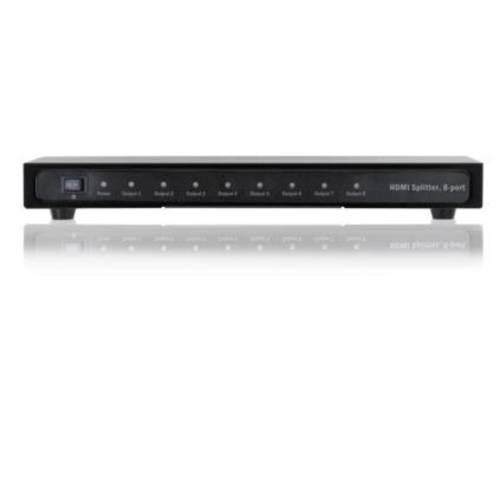 Digitus DS-43302 8 Port HDMI-Splitter Metallgehäuse, Ultra HD-fähig, mit Aluminiumgehäuse, LED-Anzeige 1920 x 1200 Pixel...