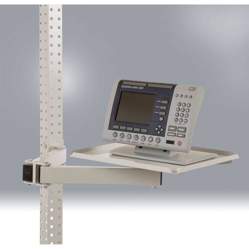 Manuflex ZB3569.7035 Schwenkarm Ablageboard 570x370mm mit Doppelgelenk RAL7035 lichtgrau Lichtgrau