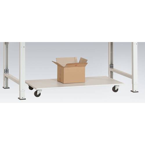 Manuflex AS1163.7035 Untertisch-Magazin, fahrbar 1375x500mm, ohne Bügel RAL7035 lichtgrau Lichtgrau