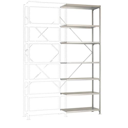 Manuflex RB2422 Fachbodenregal-Anbaumodul 200 kg (B x H x T) 970 x 3000 x 600 mm Stahl verzinkt Verzinkt Metallboden