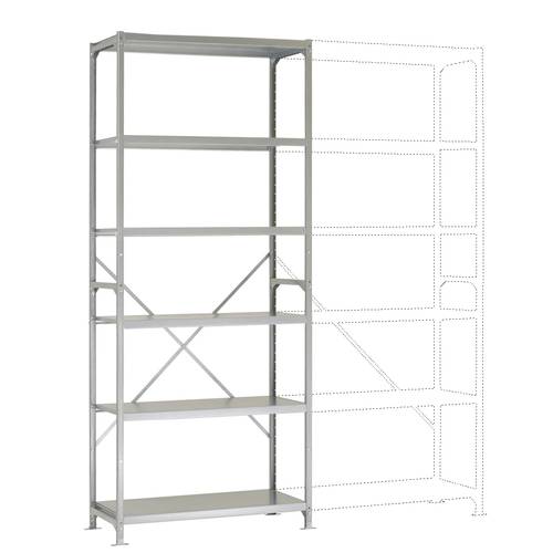 Thumbnail - Manuflex RM3171 Fachbodenregal-Grundmodul 100 kg (B x H x T) 970 x 2500 x 500 mm Stahl verzinkt Verzinkt Metallboden