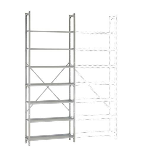 Thumbnail - Manuflex RA2071 Aktenregal-Grundmodul (B x H x T) 900 x 2600 x 300 mm Verzinkt