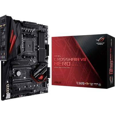 Asus ROG Crosshair VII Hero (WI-FI) Mainboard Sockel (PC) AMD® AM4 Formfaktor (Details) ATX Mainboard-Chipsatz AMD® X470-0