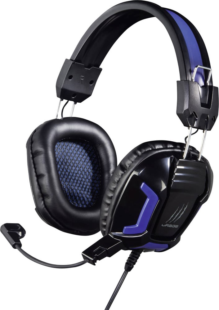 Hama uRage SoundZ Essential Gaming Headset 3.5 mm Klinke schnurgebunden Over Ear Blau, Schwarz