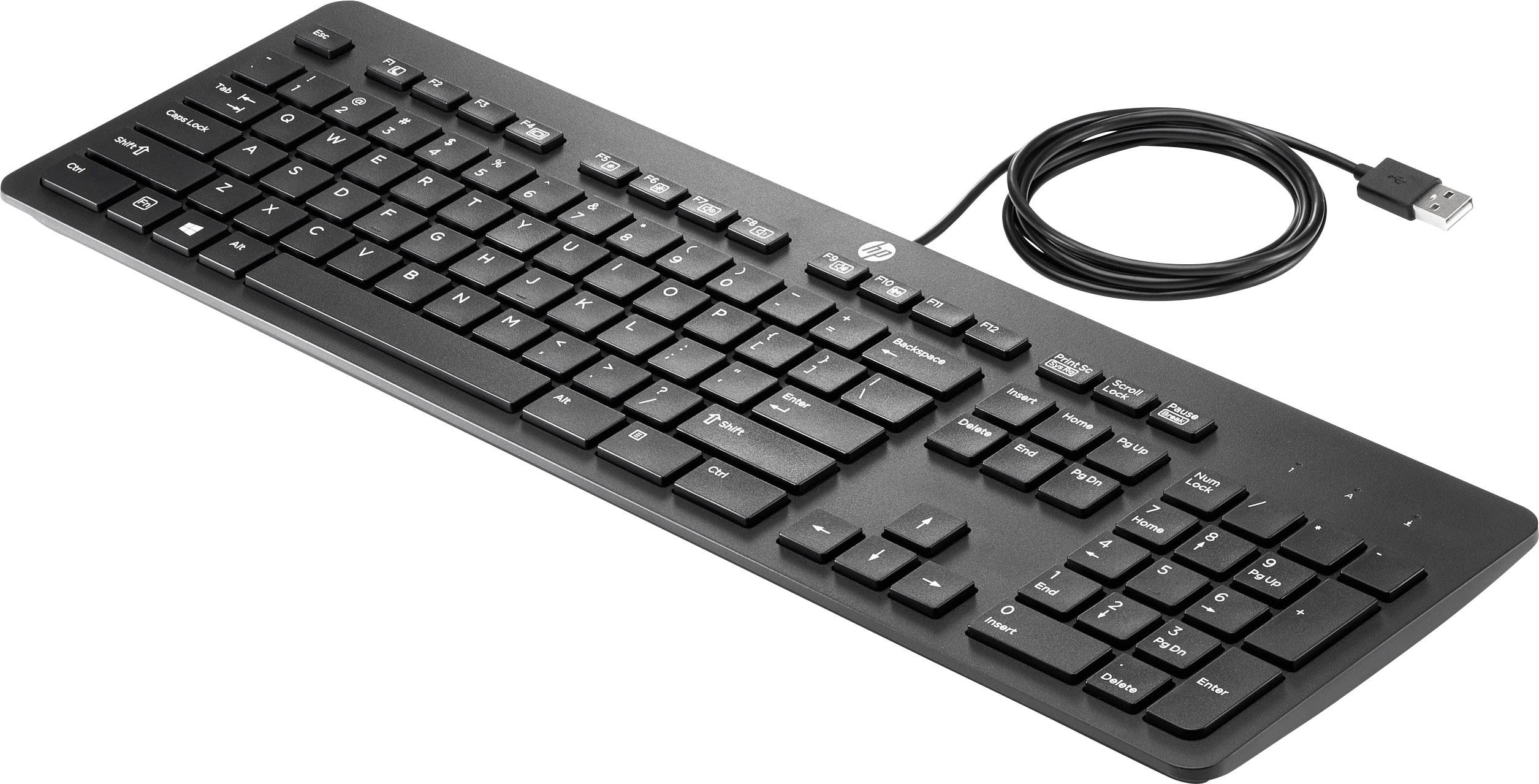 HP Business Slim USB Tastatur Deutsch, QWERTZ Schwarz-0