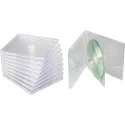 Image of Basetech CD Box 2 CDs/DVDs/Blu-rays Kunststoff Transparent 10 St. BT-1687769