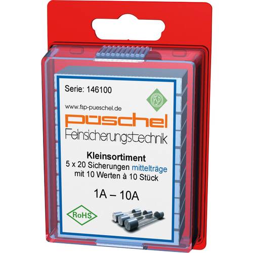 Püschel Feinsicherungen SORTI02MB SORTI02MB Feinsicherung (Ø x L) 5 mm x 20 mm Mittelträge -mT- Inhalt 100 St.