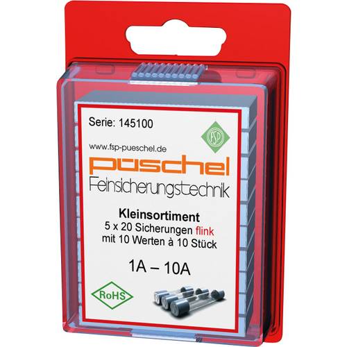 Püschel Feinsicherungen SORTI01FB SORTI01FB Feinsicherung (Ø x L) 5 mm x 20 mm Flink -F- Inhalt 100 St.