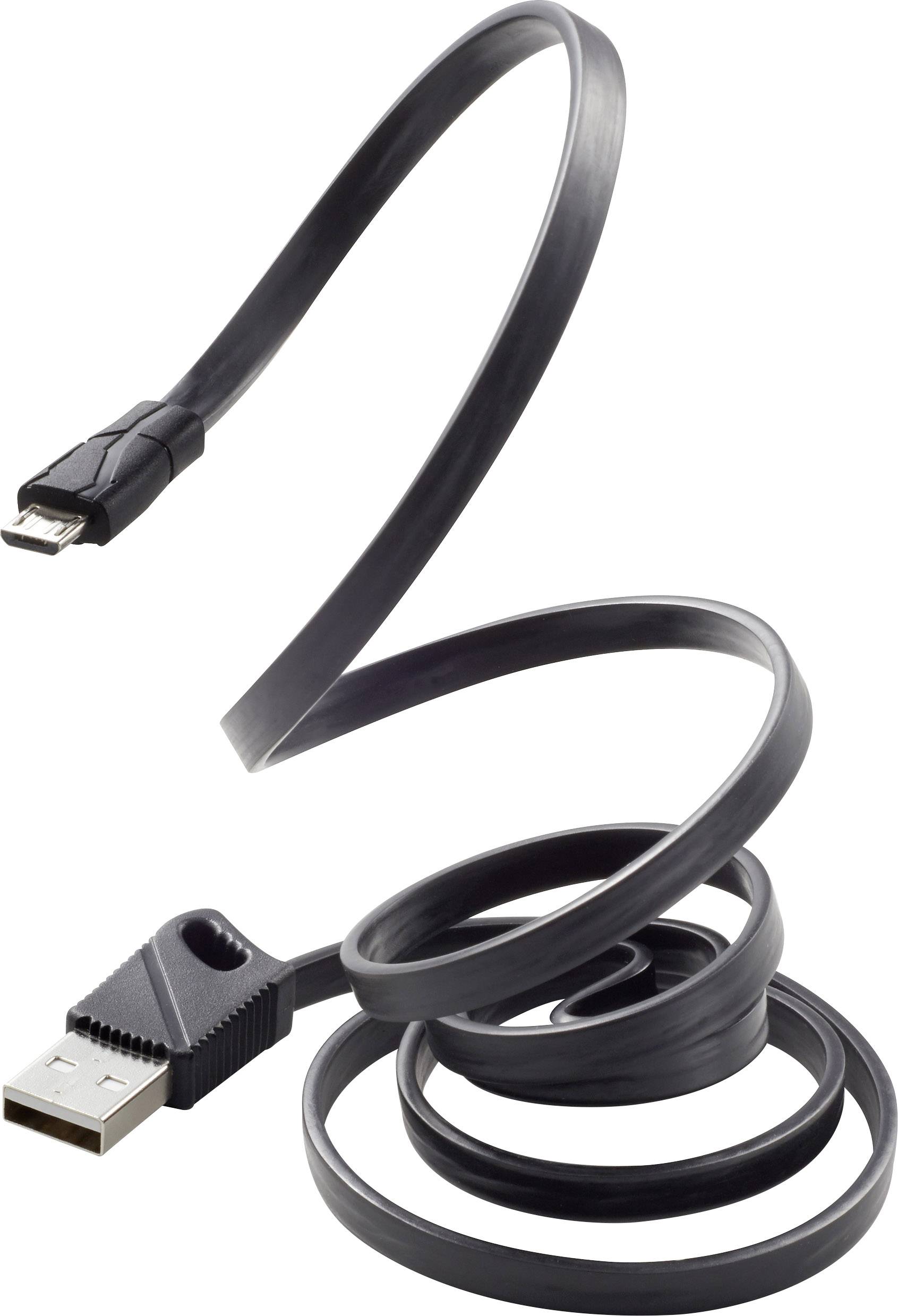 RENKFORCE USB 2.0 Anschlusskabel [1x USB 2.0 Stecker A - 1x USB 2.0 Stecker Micro-B] 1 m