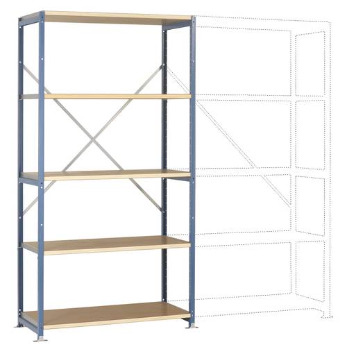 Thumbnail - Manuflex RP1025.6011 Fachbodenregal-Grundmodul 110 kg (B x H x T) 970 x 2000 x 800 mm Stahl pulverbeschichtet Resedagrün...