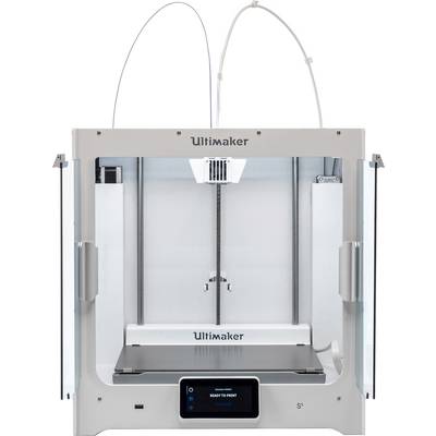3D-Drucker mit zwei Druckköpfen und Digitalanzeige an der Vorderseite, zeigt Status 'bereit zum Drucken'.